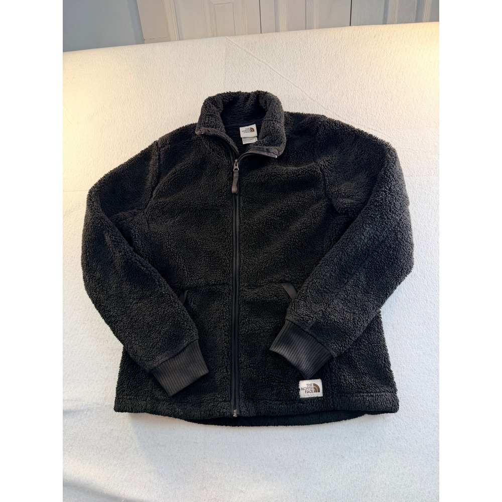 The North Face Osito Fleece Jacket Womens Medium Black Full Zip High Pile Soft
